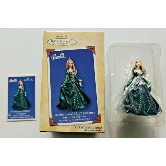 2004 Hallmark Celebration Holiday Barbie 5th in Series Ornament U110/8604 - Picture 1 of 5